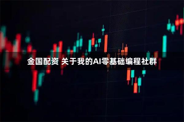 金国配资 关于我的AI零基础编程社群